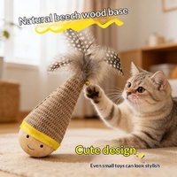 Mainan Kucing Motif Buah Lucu, Sisal Tumbler Tahan Gores, Tahan Kunyah, Bulu Penggoda, Interaktif, Membakar Energi, Latihan