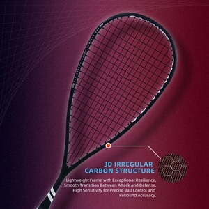 Raquette de squash Olivia Pro 2026 améliorée en fibre de carbone intégrale, motif 14x18, cordage 26lbs pour entraînement professionnel et jeu compétitif - Product Image 2