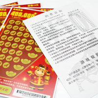 Cartes à gratter personnalisées pour loterie, impression de billets de loterie à gratter, billets de jeux de loterie - Vente chaude