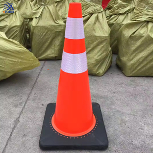 Cône de signalisation routière flexible en PVC orange de qualité supérieure pour <span class=keywords><strong>la</strong></span> sécurité routière, séparateur de voie de circulation - Product Image 5