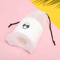 Sac à cordon givré écologique, pochette de voyage en plastique imperméable pour vêtements, chaussures, serviettes, jouets, usage quotidien, logo personnalisé, vente en gros