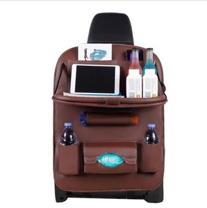 Sac de rangement de siège de voiture en cuir PU de haute qualité à la mode Organisateur de table à manger - Product Image 3