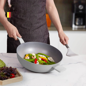 Geling Low MOQ 5 Pcs Gray Kitchen Cooking Cookware <strong>Sets</strong> Good <strong>Sale</strong> <strong>Non</strong> <strong>Stick</strong> Aluminum <strong>Pots</strong> <strong>and</strong> <strong>Pans</strong> <strong>Sets</strong> for Dinner - Product Image 4