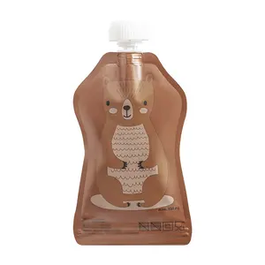Trasparente Bambini Cibo Per Il Trasporto Pacchetto Sacchetti Con Beccuccio Per Il Cibo Biologico Flessibile Del Bambino Usa E Getta Cibo Spremere Sacchetti - Product Image 2