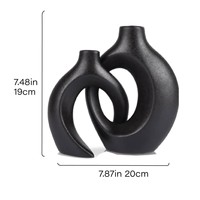 Nordischer Stil Keramik-Vase in Weiß Inspiriert von Europäischem Luxus Einfaches Hochwertiges Design Blumen-Ornamente Keramik-Porzellan-Vasen