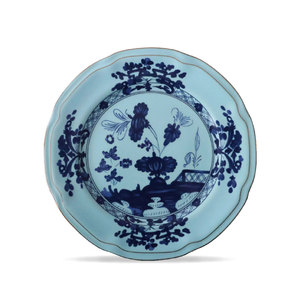 Piatti Ginori con Bordo Blu di Lusso, Piatti in Stile Vintage con Bordo Dorato, Porcellana Bone China per Decorazioni Matrimoniali, Piatto in Ceramica - Product Image 3