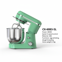 Robot pâtissier électrique multifonctionnel CANXIN de haute qualité, 800W, 5L, avec bol mélangeur et tête inclinable, idéal pour la pâtisserie