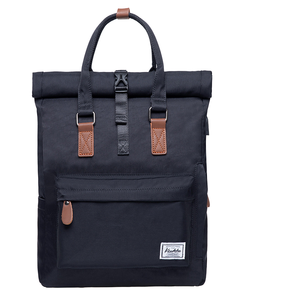 Sac à dos de marque imperméable en polyester avec port USB, durable, unisexe, pour la randonnée, le travail, l'ordinateur, les étudiants - Product Image 1