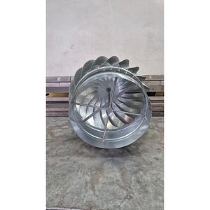 Ventilateur de cheminée rotatif à énergie éolienne rond en acier inoxydable, ventilateur de toit industriel autoportant - Product Image 4