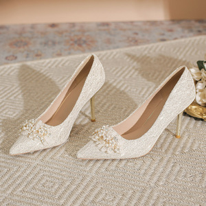 New Women High Heels Shoes Female PU Leather <strong>Pumps</strong> Sandals Sexy Party Office Lady Banquet Shoes Fashion Comfortable Simple - Product Image 1