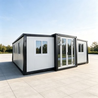Maison conteneur modulaire préfabriquée extensible Shinestone, design à double aile, intérieur personnalisé, maison mobile miniature portable