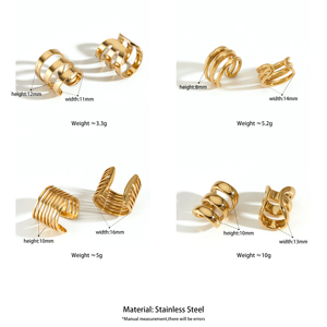CLIORO in acciaio inox all'ingrosso <span class=keywords><strong>personalizzabili</strong></span> Anti-appannamento ipoallergenico <span class=keywords><strong>orecchini</strong></span> Clip-su <span class=keywords><strong>orecchini</strong></span> per Unisex moda - Product Image 6