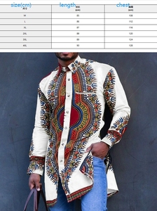 <span class=keywords><strong>Chemise</strong></span> à manches longues pour hommes M-4XL, style africain, imprimé léopard, chemises pour hommes très vendues, <span class=keywords><strong>chemise</strong></span> streetwear - Product Image 3