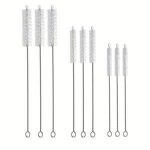 Cepillo de Acero Inoxidable para Biberones y Tetinas, Cepillo de Limpieza de Plástico en Espiral con Cerdas Suaves, Cepillo para Pajitas - Product Image 4
