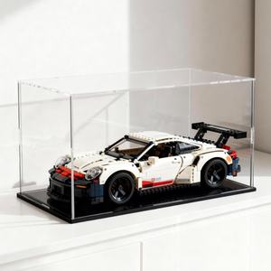 Hot Sale Eco-Friendly Clear Acrylic <b>Display</b> <b>Case</b> Black Base Pre-Assembled for 1:24 Scale Model Cars Diecast Vehicles Car - Product Image 1