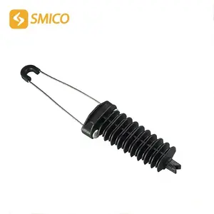 SMICO PA2000 UV wedge type plastic nylon plus fiber glass anchoring clamp connector for low-voltage ABC cable accessories