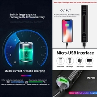 Linterna LED de madera 365NM UV, luz de detección de dinero para mascotas, recargable, multifunción, USB, nueva