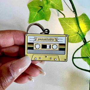 Nastro registratore in metallo personalizzato Audio Track portachiavi musica portachiavi smaltato morbido regali promozionali - Product Image 4