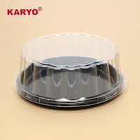 KARYO-Boîte à desserts en plastique transparent pour anniversaire, boîte à gâteaux à emporter, avec couvercle transparent, 251h