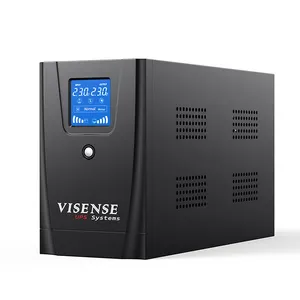 Visench 2Kva Lcd Display Backup Ups 2000Va 1200W Offline Ups Uninterruptible Power Bank Supplies For Desktop Laptop Computer