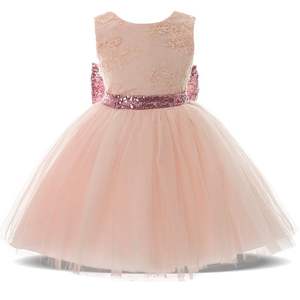 Robes de soirée pour filles, robes de princesse pour mariage, robes sans manches avec jupe à volants en dentelle - Product Image 5