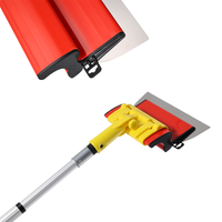Spatule à peinture en acier inoxydable avec manche télescopique pour la réparation des murs et la préparation des surfaces