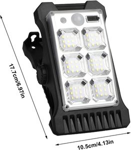 Lampe solaire à clipser pour extérieur, sans perçage, avec détecteur de mouvement, lampe solaire étanche, lampe de camping pour clôture, terrasse, mur - Product Image 5