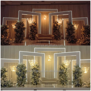 2025 décoration d'événement personnalisé grand PVC acrylique boîte à fleurs mur entrée <span class=keywords><strong>mariage</strong></span> <span class=keywords><strong>Photo</strong></span> <span class=keywords><strong>toile</strong></span> <span class=keywords><strong>de</strong></span> <span class=keywords><strong>fond</strong></span> - Product Image 5