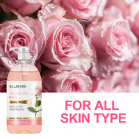 Gel Douche Corporel Hydratant et Éclaircissant à la Rose, Sans Sulfate, Écologique, Parfumé aux Herbes, de Luxe, Marque Privée OEM, pour Peaux Sèches