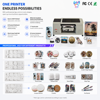 Printer DTF UV Nacai 30cm New DX7 All-in-One dengan Laminator Ukuran A3 Film AB + Tinta UV