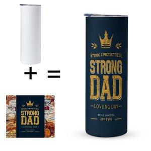 Vaso Térmico de Acero Inoxidable de 20oz Strong Dad, Diseño Personalizado, Regalo para el Día del Padre - Product Image 5