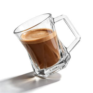 Tazas de Vidrio Transparente de 250 ml (8 oz) con Asa, Libres de BPA, Ecológicas, para Café, Latte, Whisky y Vodka, Uso en Fiestas, OEM - Product Image 1