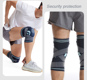 2025 nueva gran oferta de alta compresión elástica profesional deportes rodilla manga soporte transpirable vendaje rodilleras para el <span class=keywords><strong>dolor</strong></span> de rodilla - Product Image 6