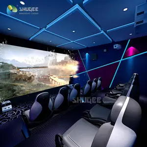 Splendid 7D Cinema Shooting Game Simulator With 3DOF Motion Seats To Stimulate Your Nerves!