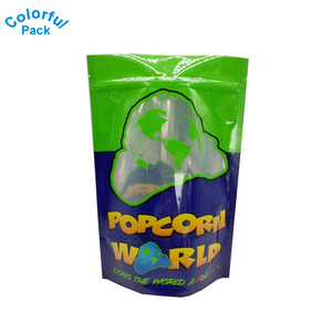 Eco friendly exotic food plastic recycled ziplock bag packaging with window