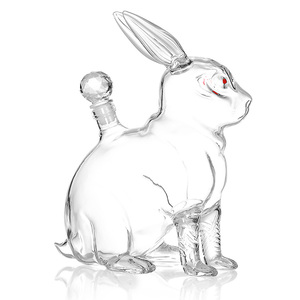 Carafe à <span class=keywords><strong>vin</strong></span> en verre artisanal en forme d'animal, carafe en verre en forme de <span class=keywords><strong>lapin</strong></span>, carafe en verre en forme de lièvre - Product Image 2