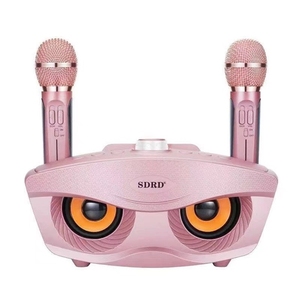 20W Bass Sound Family KTV SD306 2-en-1 Karaoke portátil <span class=keywords><strong>BT</strong></span> Altavoz inalámbrico con doble micrófono de mano Altavoz de búho - Product Image 2