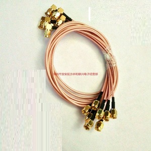 Câble coaxial SMA 50 ohms RG316 haute fréquence avec connecteurs mâles coudés et droits - Product Image 1