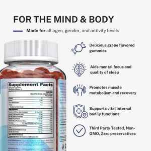 Gomitas de suplemento de hierro con vitamina C, A, complejo de vitaminas B, gomitas de biotina y zinc Gomitas de hierro veganas para adultos - Product Image 2