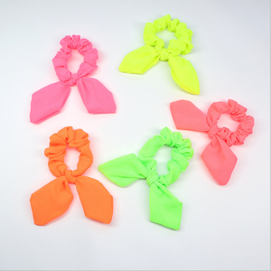 Yiwu usine hotsale fait main fluorescence fluorescente oreilles de <span class=keywords><strong>lapin</strong></span> bowknot <span class=keywords><strong>bandeau</strong></span> pour les filles - Product Image 1