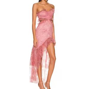 Vestido Maxi Sexy de Verano para Mujer 2025, Vestido Elegante Rosa sin Mangas para Fiesta, Playa y Vacaciones - Product Image 2