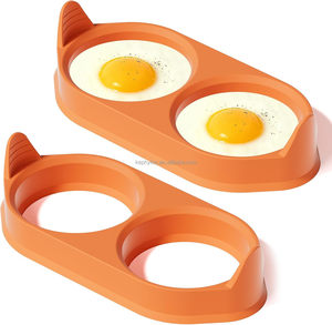 Paquete de 2 moldes de silicona para huevos, sin BPA, antiadherentes, resistentes al calor hasta 500 grados ° Utensilio para desayunos con freidora de aire F - Product Image 6