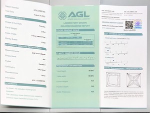 메시 보석 AGL 증명서 2.0ct VVS2 공상 강렬한 분홍색 CVD 실험실은 다이아몬드를 성장했습니다 - Product Image 3