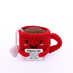 Handmade Small Gifts Emotional Support <b>Desk</b> Accessories-Positive Crochet Home Decor Cake Crochet Doll Christmas Figurines <b>Toys</b> - Product Image 5