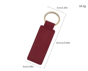 Custom Logo Leather Measure <b>Keychain</b> Hardware Leather Key Ring Portable Badge Wholesale Manufacturer Fashion Souvenir Accessory - Product Image 4