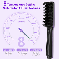 Lisseur électrique multifonction en céramique de qualité professionnelle avec écran LCD, brosse lissante rapide en plastique pour usage domestique