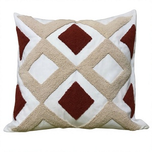 Designer Tufted Boho Cushion Cover By <b>Indian</b> Textiles H/L Handwoven Decorative <b>Throw</b> Pillow Luxury Boho Pillow Hot Selling - Product Image 1