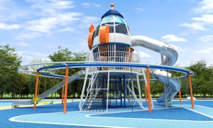 Tùy Chỉnh Hình Dạng Tên Lửa Trẻ Em Trượt Ngoài Trời Và Đu Bộ Sân Chơi Trẻ Em Ngoài Trời Sân Chơi Ngoài Trời Thiết Bị Các Điểm Hấp Dẫn - Product Image 6