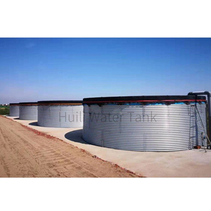 Réservoirs <span class=keywords><strong>d</strong></span>'aquaculture ronds avec revêtement en PVC de qualité alimentaire, réservoir <span class=keywords><strong>d</strong></span>'<span class=keywords><strong>eau</strong></span> en acier ondulé, fondation en poutre de béton, durée de vie de 10 ans - Product Image 2