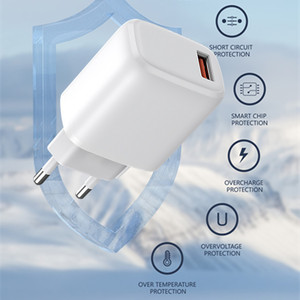 Adaptador de Pared Portátil de Carga Súper Rápida, Cargador <span class=keywords><strong>USB</strong></span> 3.0 de Alta Calidad QC3.0 de 18 W, 9 V 2 A, 5 V 3 A, Enchufe EU/UK/US, Ecológico - Product Image 5